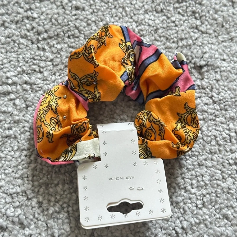 Colorful Patterned Scrunchies with Pearls